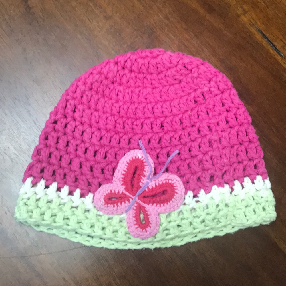 Handmade Butterfly Hat approx size 2yrs